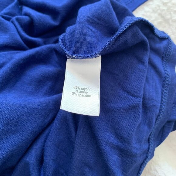 NEW Maurices brilliant blue short sleeve jersey knit‎ stretch long short sleeve - Picture 6 of 8